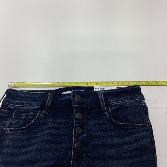 Old Navy Rockstar Super Skinny Mid Rise Raw Hem NWT Jeans Size 0 - Picture 10 of 13
